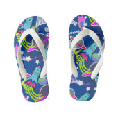 Space Shuttle Blue. Teenslippers kind (Voetbed)