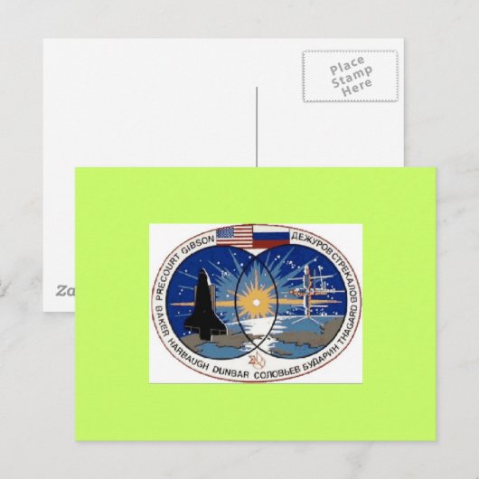 SPACE SHUTTLE BRIEFKAART (Voorkant / Achterkant)