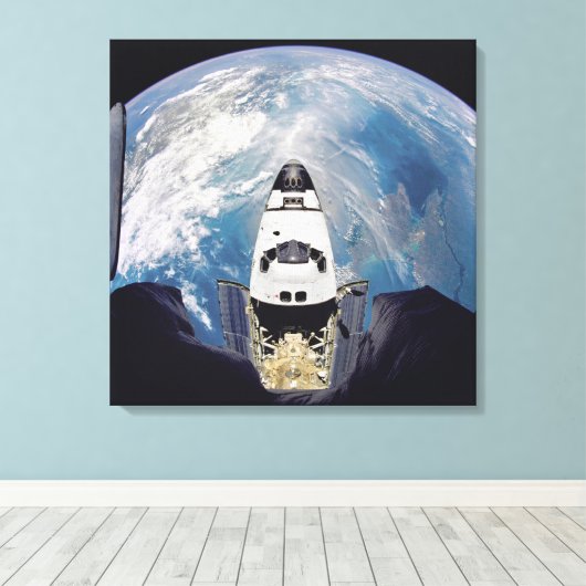 Space Shuttle Canvas Afdruk (Insitu (Houten vloer))