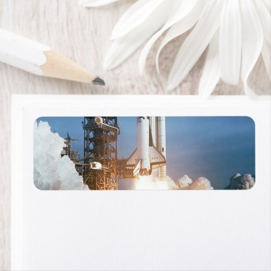 Space Shuttle Columbia Launching Etiket (Insitu)