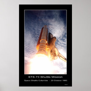 Space Shuttle Columbia Lift-off - STS - 73 Poster