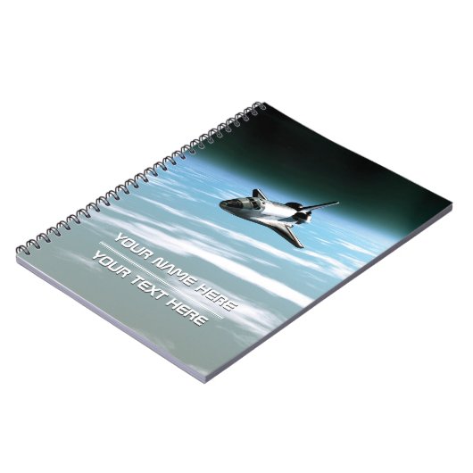 Space shuttle. Customizable Notitieboek (Linkerzijde)
