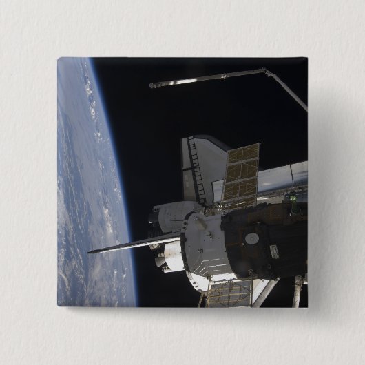 Space Shuttle Discovery 10 Vierkante Button 5,1 Cm (Voorkant)
