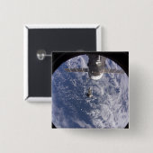 Space Shuttle Discovery 11 Vierkante Button 5,1 Cm (Voorkant /achterkant)