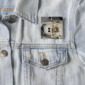 Space Shuttle Discovery 12 Vierkante Button 5,1 Cm (In situ)