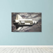 Space Shuttle Discovery 13 Canvas Afdruk (Insitu (Houten vloer))