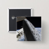Space Shuttle Discovery 14 Vierkante Button 5,1 Cm (Voorkant /achterkant)