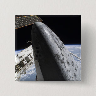 Space Shuttle Discovery 14 Vierkante Button 5,1 Cm