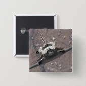 Space Shuttle Discovery 15 Vierkante Button 5,1 Cm (Voorkant /achterkant)