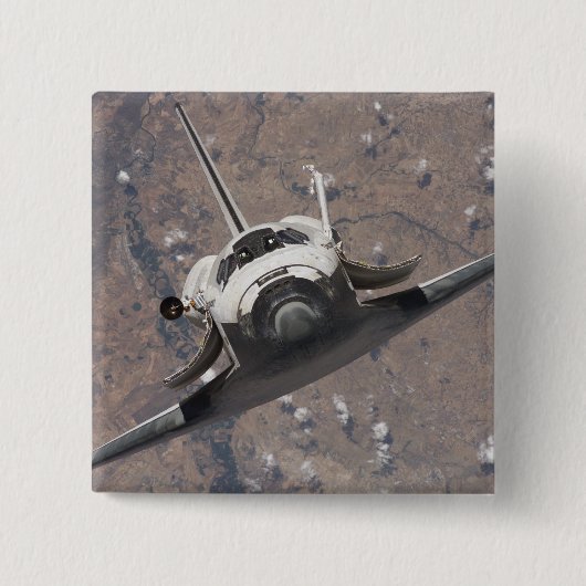 Space Shuttle Discovery 15 Vierkante Button 5,1 Cm (Voorkant)