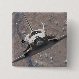 Space Shuttle Discovery 15 Vierkante Button 5,1 Cm