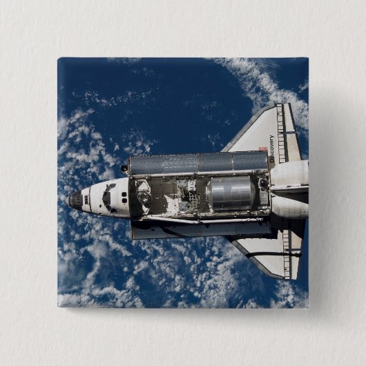 Space Shuttle Discovery 16 Vierkante Button 5,1 Cm (Voorkant)