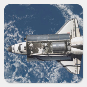 Space Shuttle Discovery 16 Vierkante Sticker
