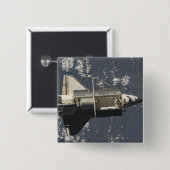 Space Shuttle Discovery 5 Vierkante Button 5,1 Cm (Voorkant /achterkant)