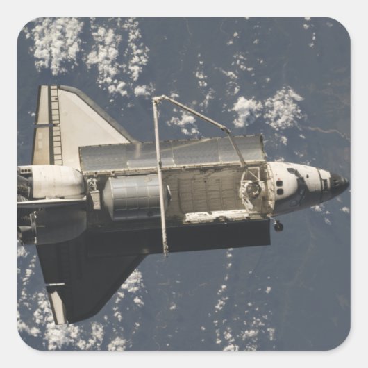 Space Shuttle Discovery 5 Vierkante Sticker (Voorkant)