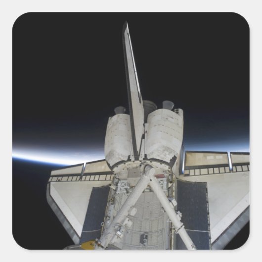 Space Shuttle Discovery 6 Vierkante Sticker (Voorkant)