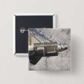 Space Shuttle Discovery 7 Vierkante Button 5,1 Cm (Voorkant /achterkant)