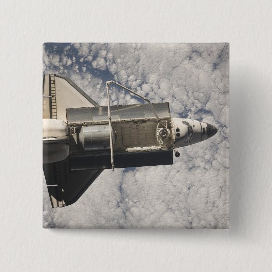 Space Shuttle Discovery 7 Vierkante Button 5,1 Cm (Voorkant)