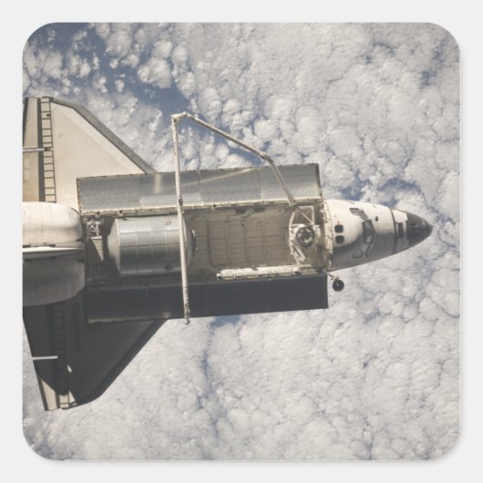 Space Shuttle Discovery 7 Vierkante Sticker (Voorkant)