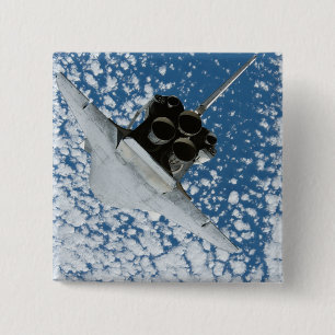Space Shuttle Discovery 8 Vierkante Button 5,1 Cm