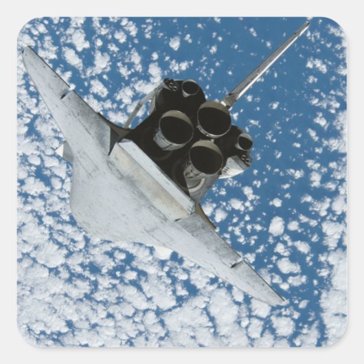 Space Shuttle Discovery 8 Vierkante Sticker (Voorkant)
