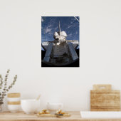 Space Shuttle Discovery aangesloten op ISS (STS-11 Poster (Keuken)