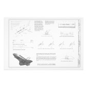  Space Shuttle Discovery Blueprint Poster (Voorkant)