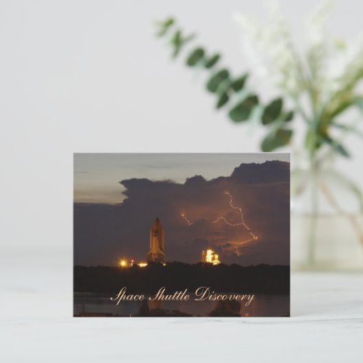 Space Shuttle Discovery Briefkaart (Staand voorkant)