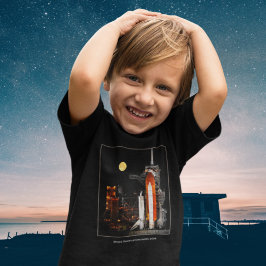 Space Shuttle Discovery en Full Moon in 2009 Kinder Shirts