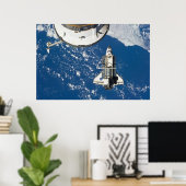 Space Shuttle Discovery en ISS Poster (Thuiskantoor)