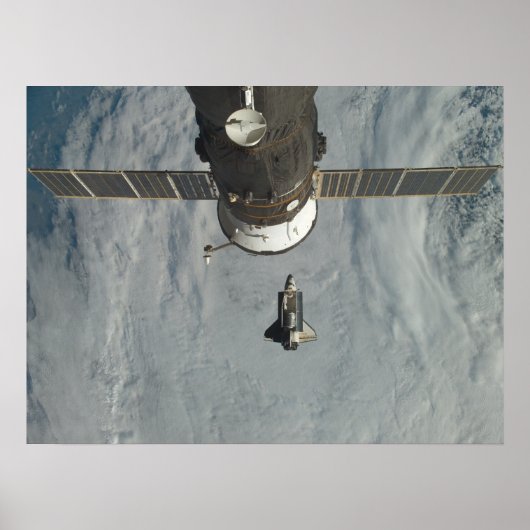 Space Shuttle Discovery en ISS (STS-120) Poster (Voorkant)