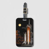 Space Shuttle Discovery en Moon Bagagelabel (Voorkant (verticaal))