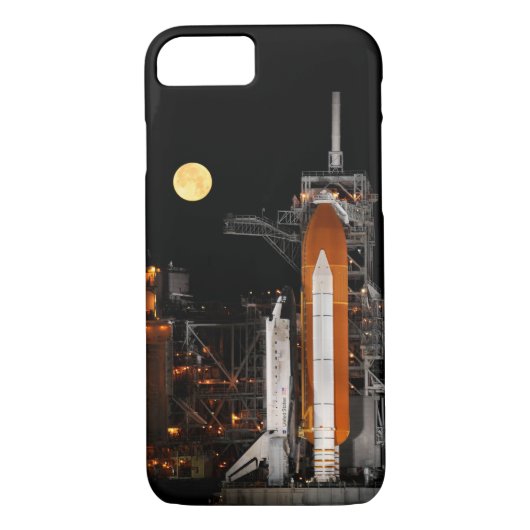 Space Shuttle Discovery en Moon Case-Mate iPhone Case (Achterkant)