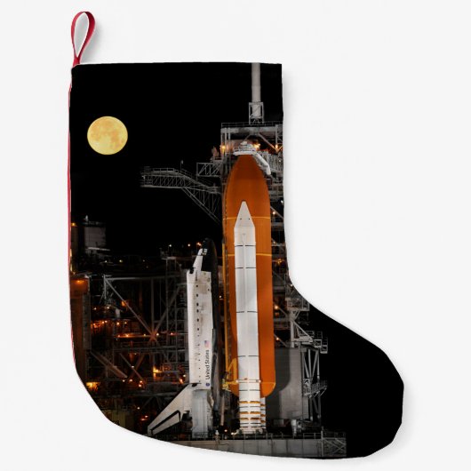 Space Shuttle Discovery en Moon Kleine Kerstsok (Voorkant)