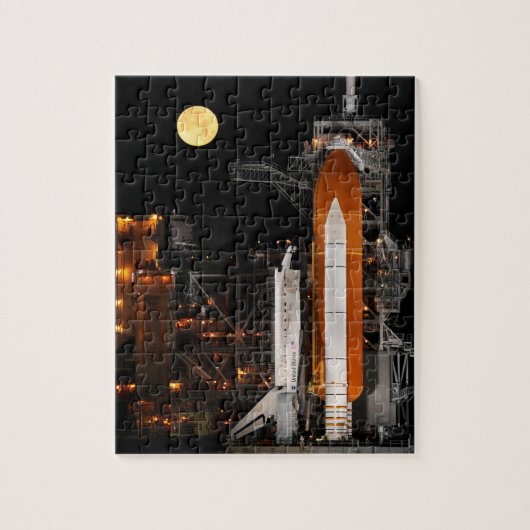 Space Shuttle Discovery en Moon Legpuzzel (Verticaal)