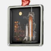 Space Shuttle Discovery en Moon Metalen Ornament (Links)