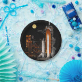 Space Shuttle Discovery en Moon Papieren Bordje (Feest)
