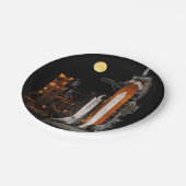 Space Shuttle Discovery en Moon Papieren Bordje (Gekanteld)