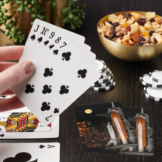Space Shuttle Discovery en Moon Pokerkaarten (Insitu)