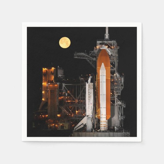 Space Shuttle Discovery en Moon Servetten (Voorkant)