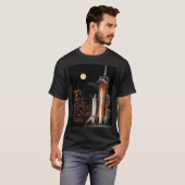 Space Shuttle Discovery en Moon T-shirt (Voorkant volledig)