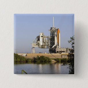 Space Shuttle Discovery is klaar 3 Vierkante Button 5,1 Cm