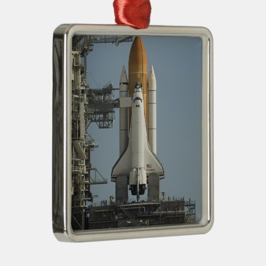 Space Shuttle Discovery is klaar Metalen Ornament (Rechts)