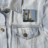 Space Shuttle Discovery is klaar Vierkante Button 5,1 Cm (In situ)
