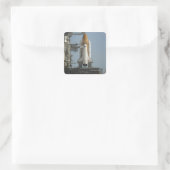 Space Shuttle Discovery is klaar Vierkante Sticker (Tas)