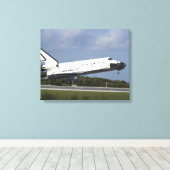 Space shuttle Discovery landt op Runway 33 3 Canvas Afdruk (Insitu (Houten vloer))