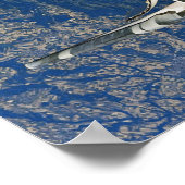 Space Shuttle Discovery naderend ISS Poster (Hoek)
