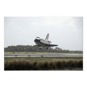 Space Shuttle Discovery-naderingen bij landing Foto Afdruk