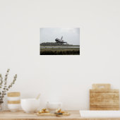 Space Shuttle Discovery-naderingen bij landing Poster (Keuken)