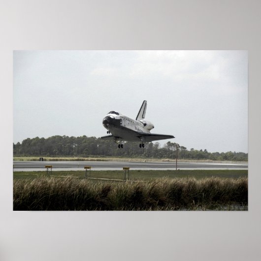 Space Shuttle Discovery-naderingen bij landing Poster (Voorkant)